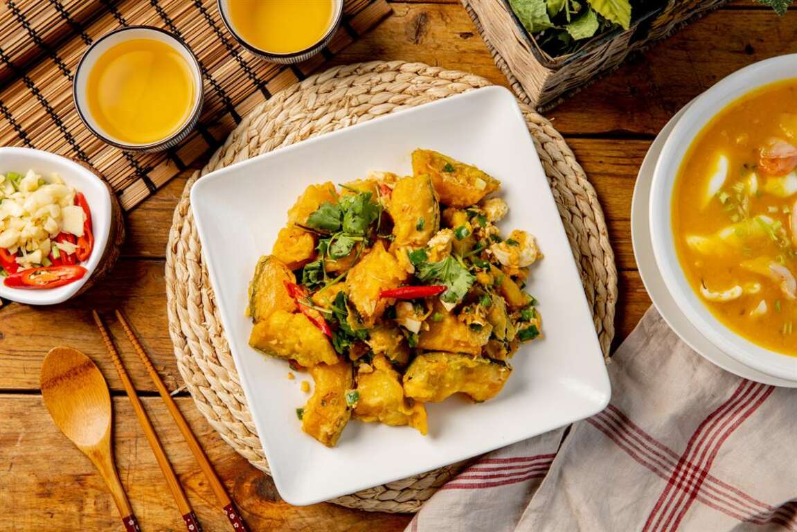 金沙南瓜炒鹹蛋