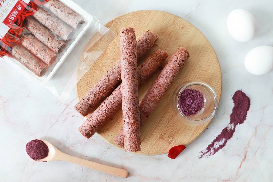 榮獲2020屏東十大伴手禮的玫瑰多酚蛋捲。圖片來源:大花玫瑰休閒農場