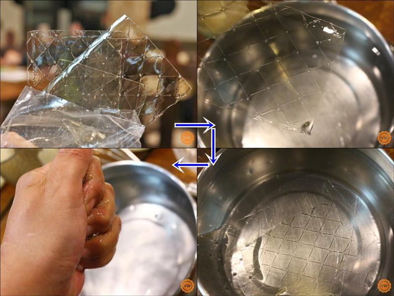 這裡的鮮奶酪是選用吉利丁片,而過程中也會有服務人員在旁指導說明。