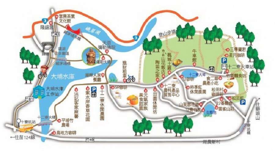 十二寮休閒農業區全區路線導覽