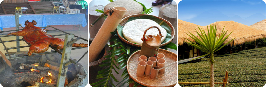 特殊原民茶葉風味的餐點。