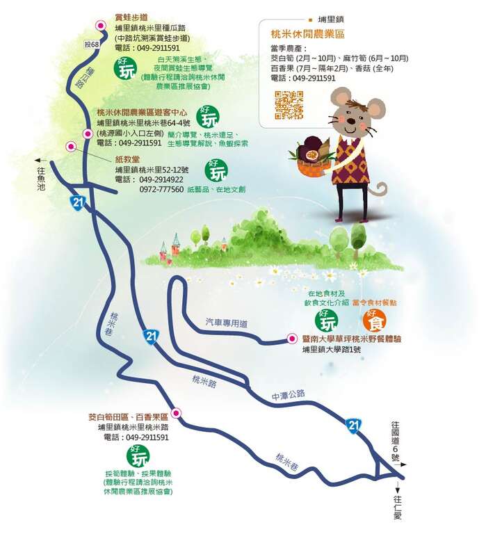 南投 探索生態樂園尋野自然小旅行區域圖