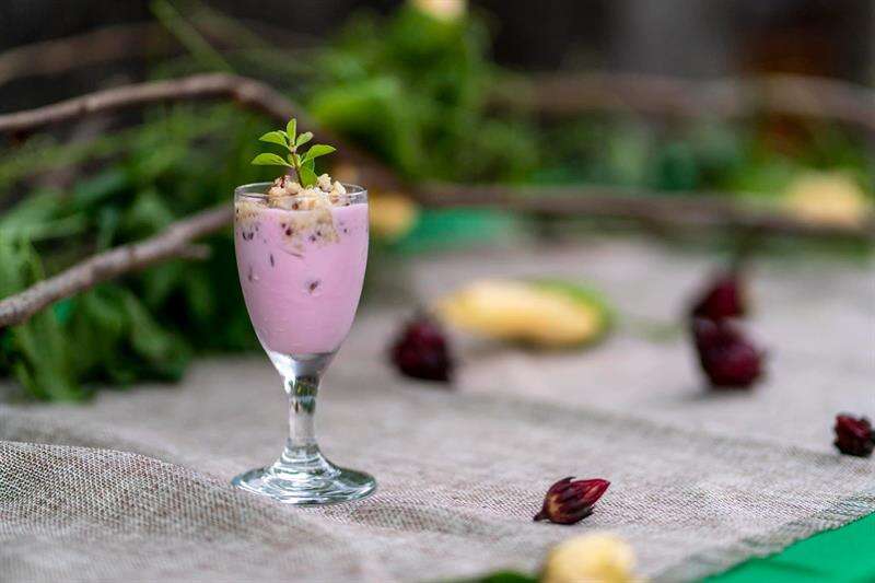 小米紅米台灣藜甜酒釀佐文旦優格（攝影：張家瑋）