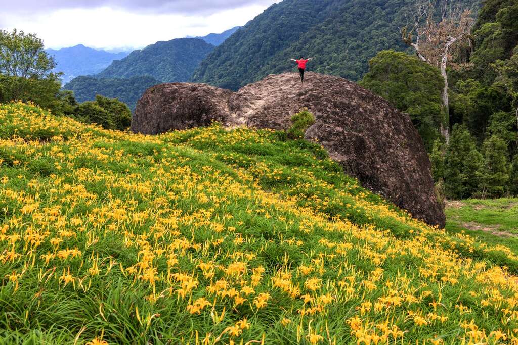 「千噸石龜」為赤科山的巨大地標