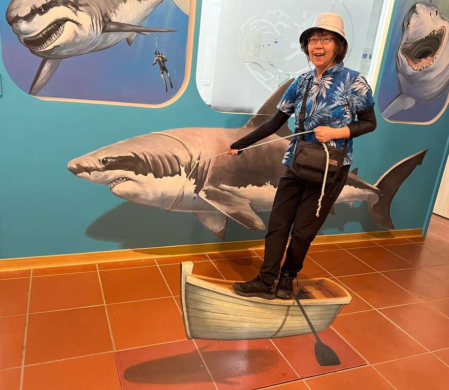 好美船屋內外有許多逗趣的3D彩繪（好美船屋提供）