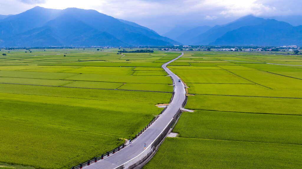 01縱谷稻田之美，遙望遠山，美景盡收眼底。_公司素材