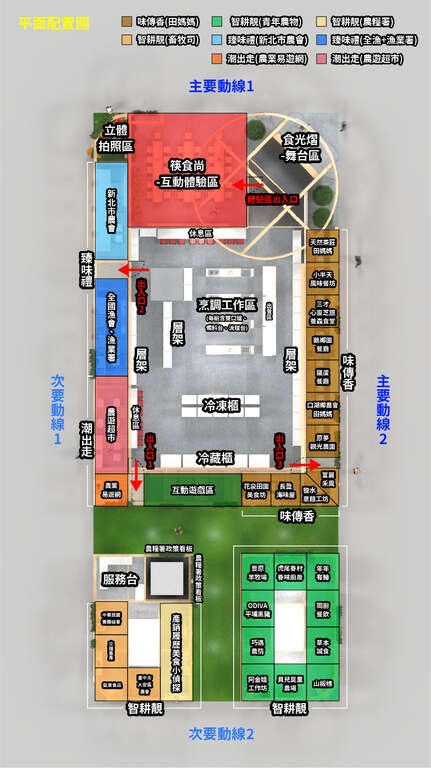 2025台灣美食展-臺灣農業館｜跟著味道去旅行_分區配置圖