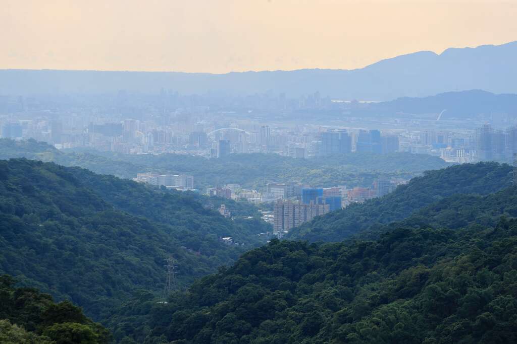 從天然茶莊茶園眺望台北市區