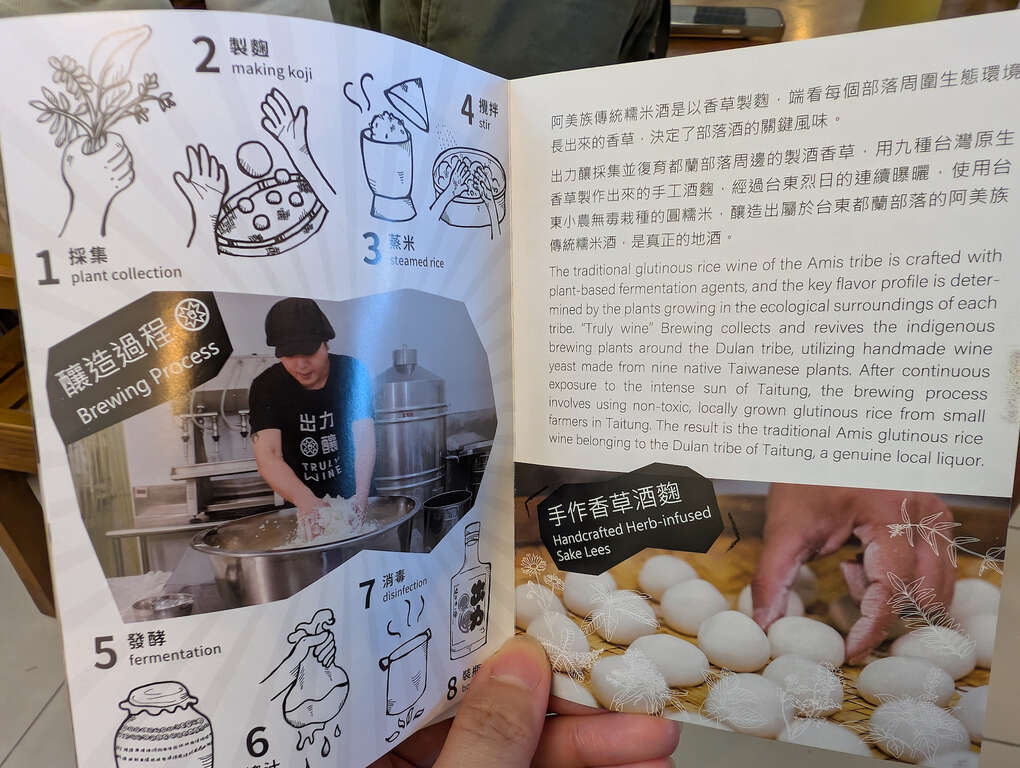 透過摺頁認識部落傳統釀酒的方式