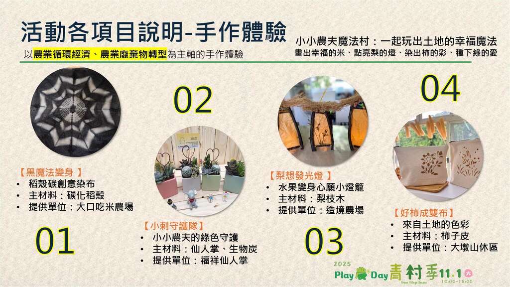 Play農Day feat.青村季_手作體驗_由大墩山休閒農業發展協會提供