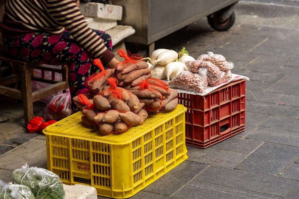 金山老街也有販售地瓜-圖片來源：新北市觀光旅遊網