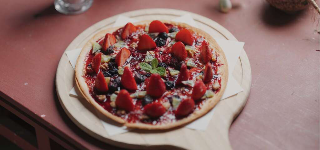 草莓披薩 圖片來源：農遊超市
