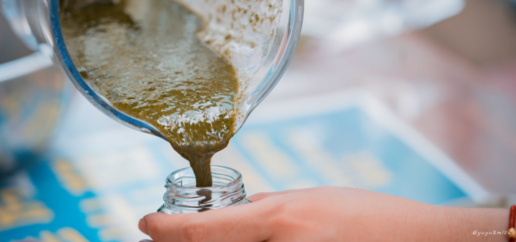 羅勒青醬製作 圖片來源：農遊超市