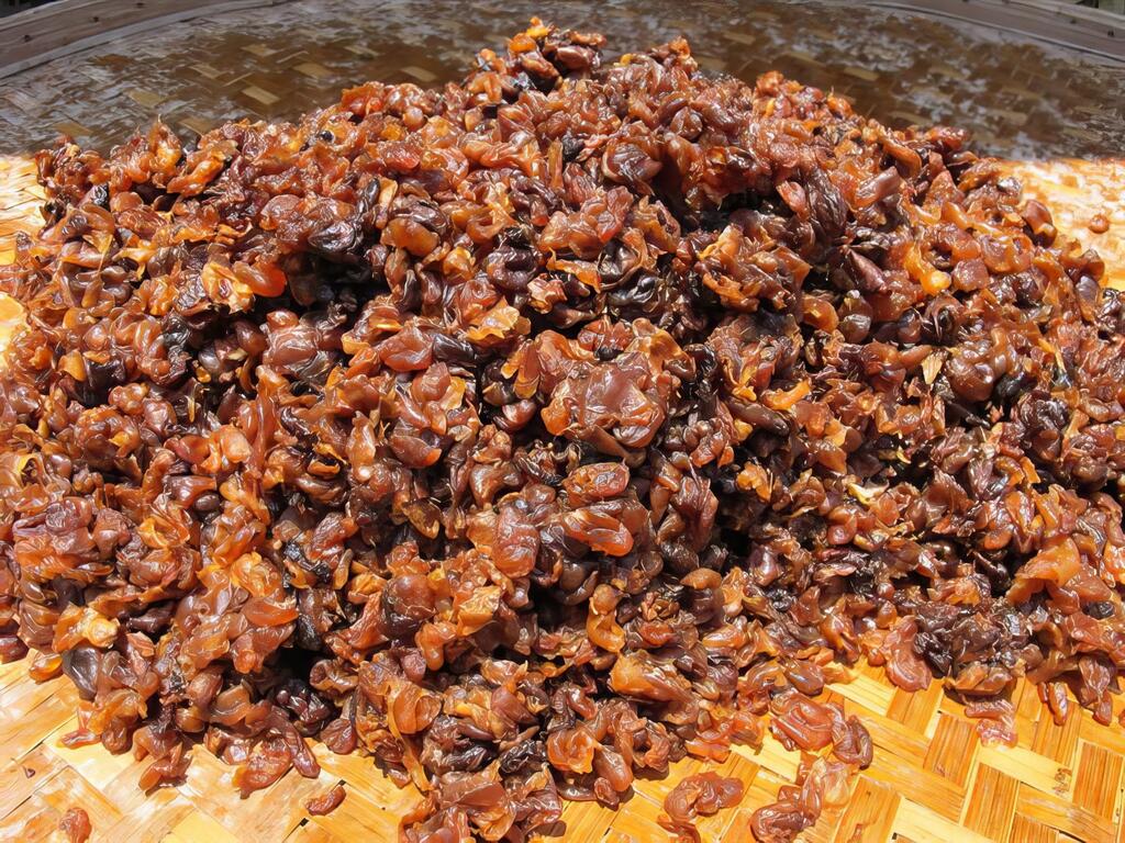 目前用自家桂圓，研發出新產品 柴焙桂圓黑糖地瓜酥一推出 過年期間創下4000包銷售紀錄 目前建立品牌「山頂壯圓」