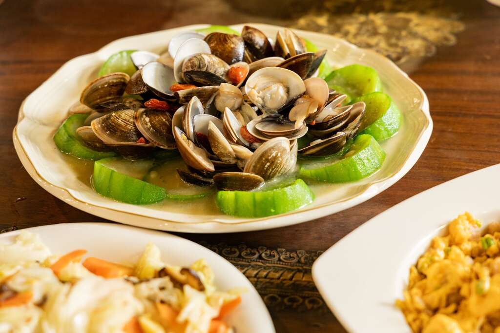 絲瓜蛤蜊等料理