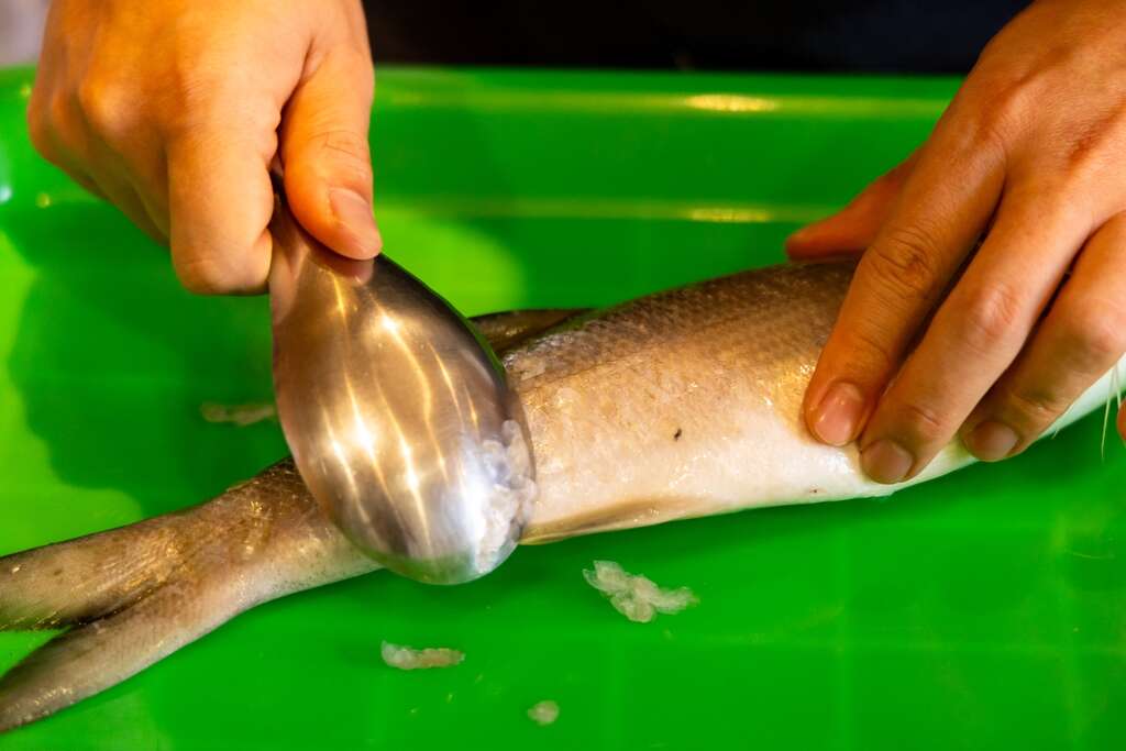 手刮魚鱗