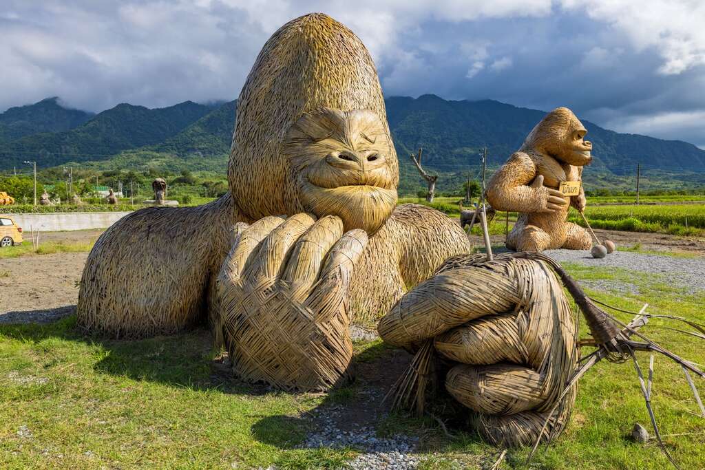 富里稻草藝術景觀區 稻草猩猩裝置藝術