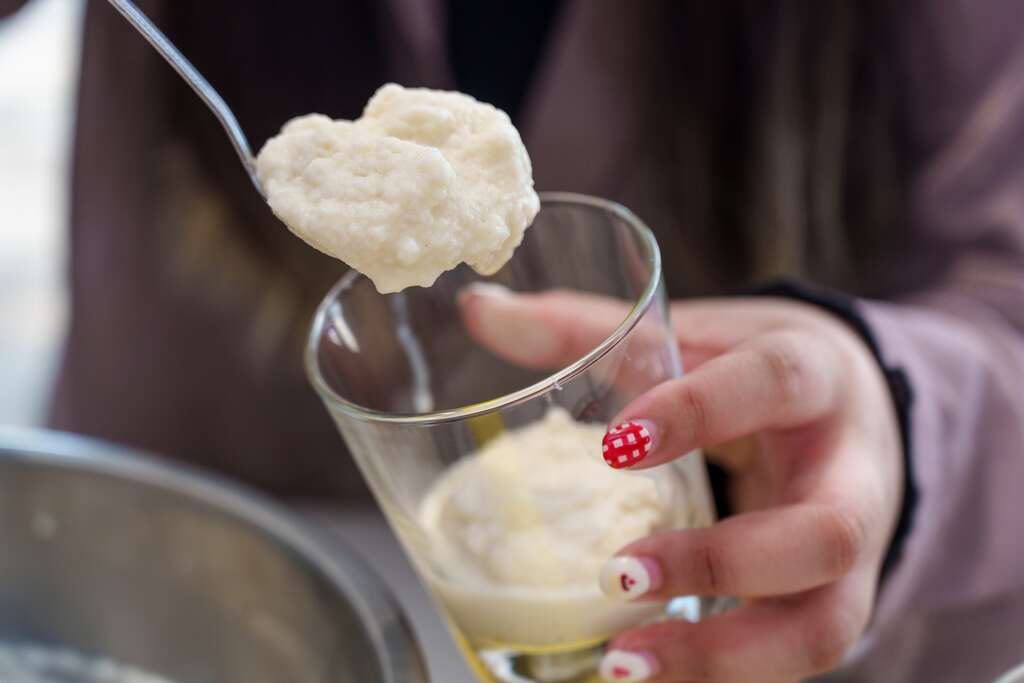 豆漿炒冰DIY大功告成，清爽不膩