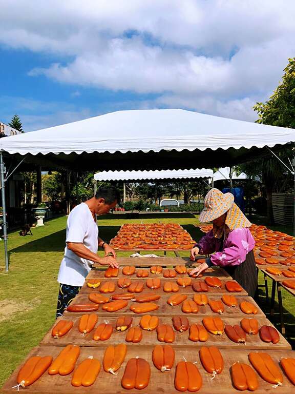 福樂休閒漁村曬烏魚的景觀，圖片來源：特色農遊場域認證