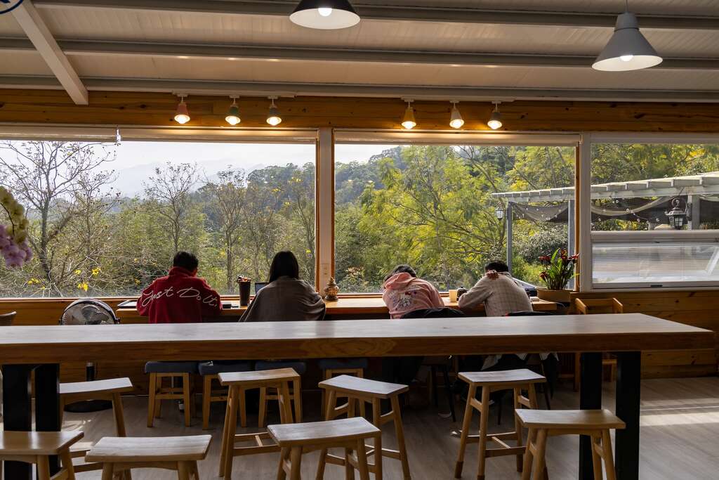 金色花景與橫山山巒相輝映