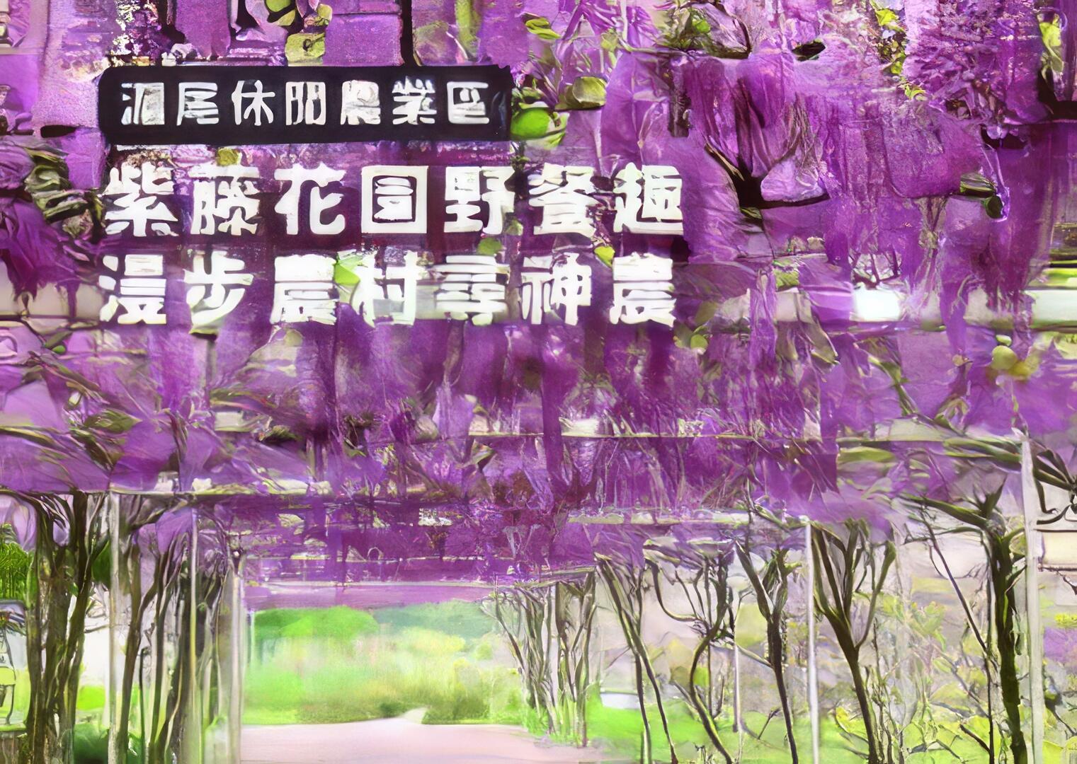 紫藤花園野餐趣 漫步農村尋神農