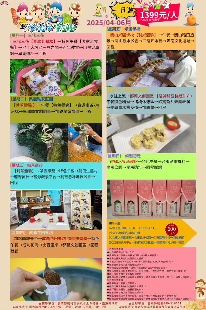 幸福台東。農遊趣 2025年第二季（4月~6月）